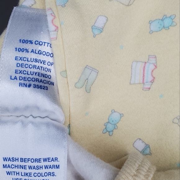 Carter's Jumpsuit Romper Yellow Cute Print Baby Boys Large (6-9 Months) - Picture 5 of 5